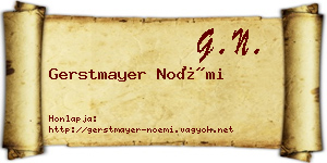 Gerstmayer Noémi névjegykártya